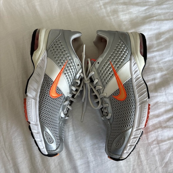 Nike Metallic Silver and Bright Orange Everyday Sneakers - Picture 1 of 5